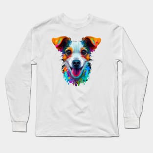 Jack Russell Terrier Painting Long Sleeve T-Shirt